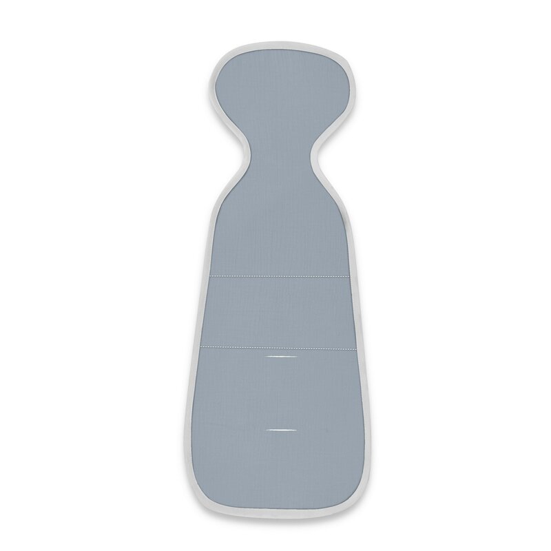 Insertie anti-transpiratie pentru carucior/scaun auto, Qmini, Din plasa 3D si muselina, Jeans