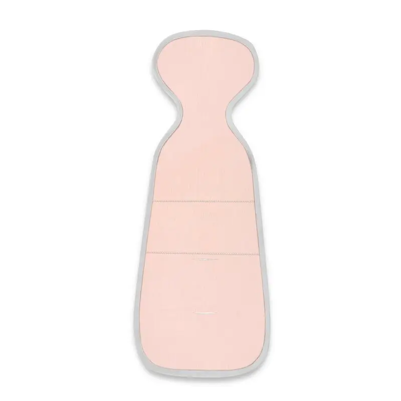 Insertie anti-transpiratie pentru carucior/scaun auto, Qmini, Din plasa 3D si muselina, Powder Pink