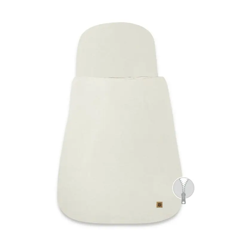 Sac de dormit multifunctional, MimiNu, Pentru patut, landou sau cosulet, Din bumbac interlock plin, Materiale certificate Oeko Tex Standard 100, Beige