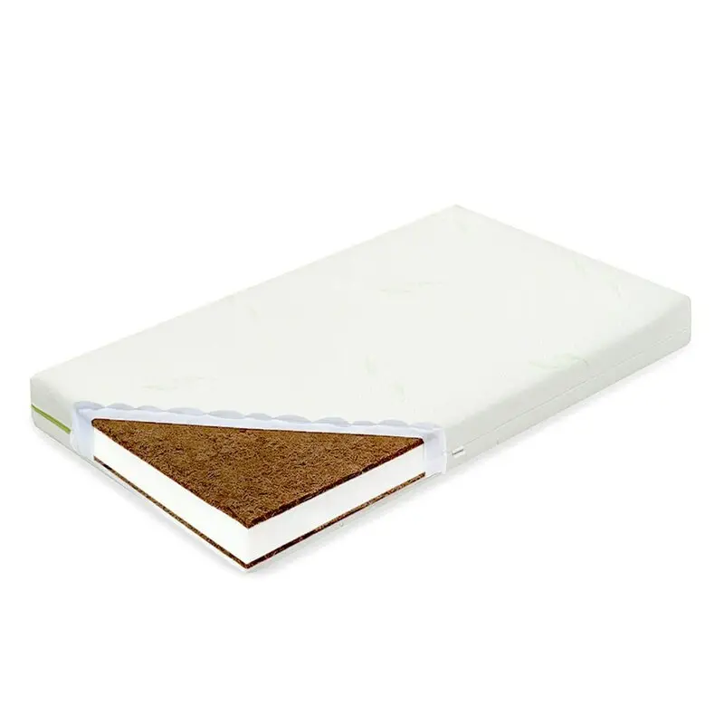 Saltea pentru patut, New Baby, Classy, 120x60x11 cm, Cu Aloe Vera, Compozitie Cocos-Spuma-Cocos, Hipoalergenica si antibacteriana, Cu husa detasabila, Alb