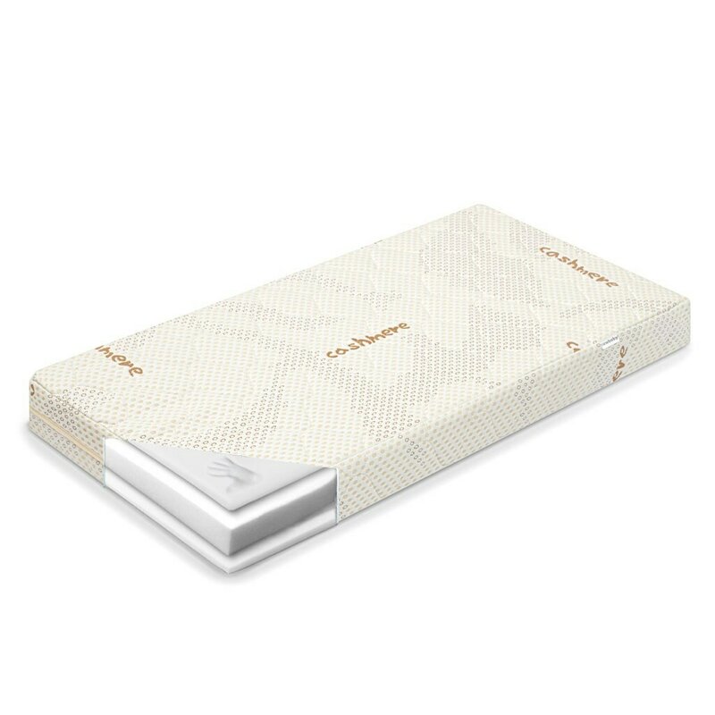 Saltea patut, New Baby, Classy, Din spuma - Visco - spuma HR, Cu husa din casmir, 120x60x12 cm, Beige