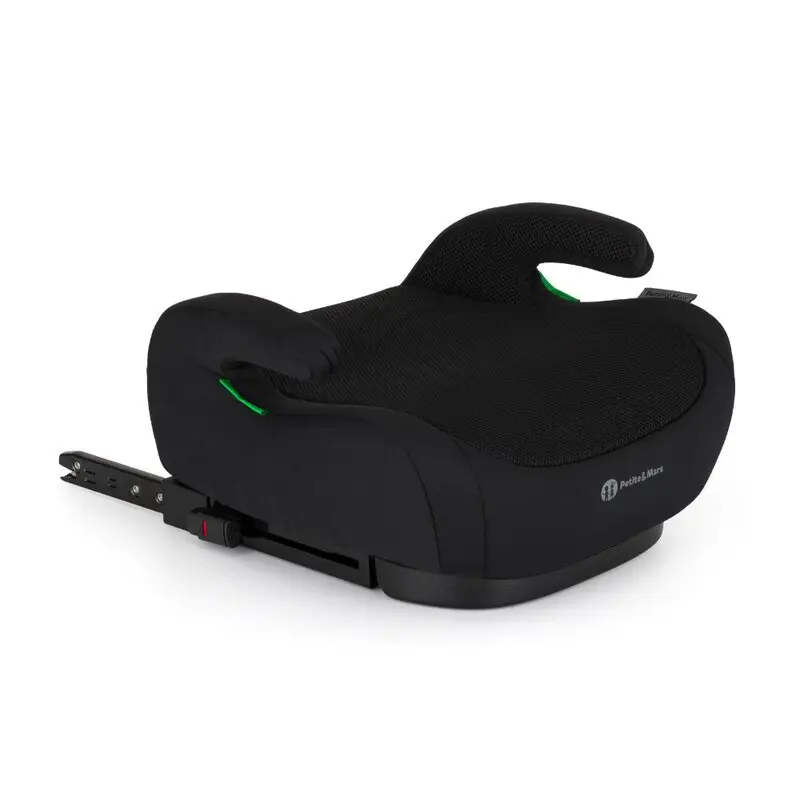 Inaltator auto, Petite&Mars, Optimus Pro, I-size, 125- 150 cm, 22-36 kg, Cu isofix, Forma ergonomica, Husa detasabila, Negru