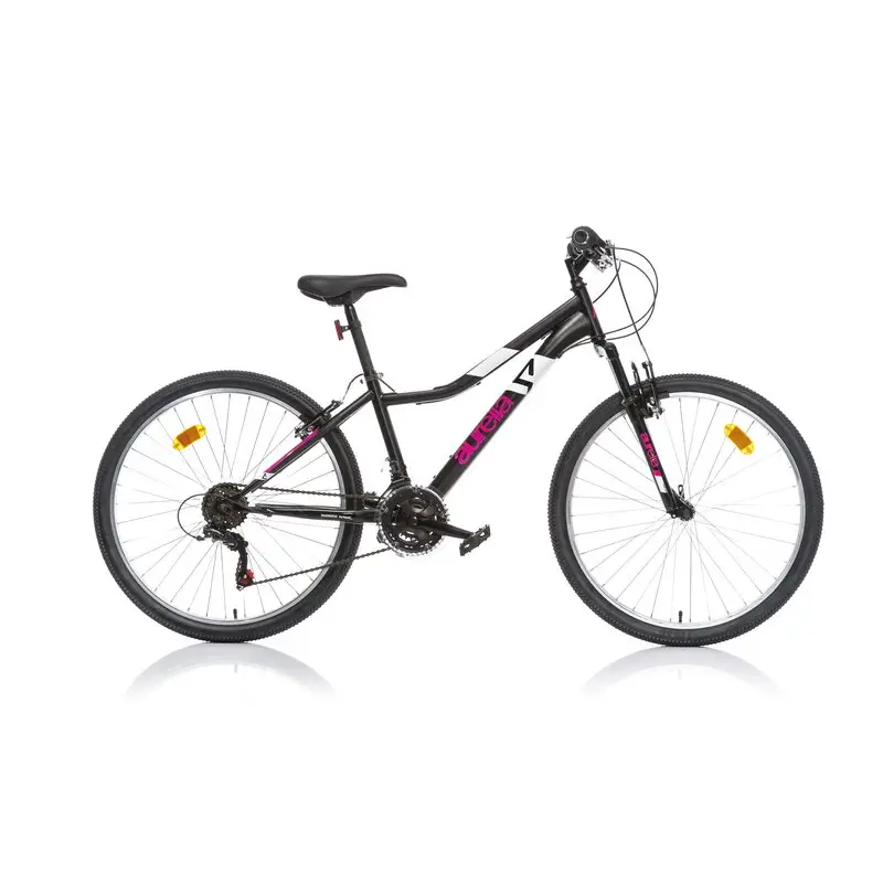 Bicicleta, Dino Bikes, Mountain Bike, Ring Black, Cu 6 viteze si suspensie, 26 inch, Pana la 160 cm