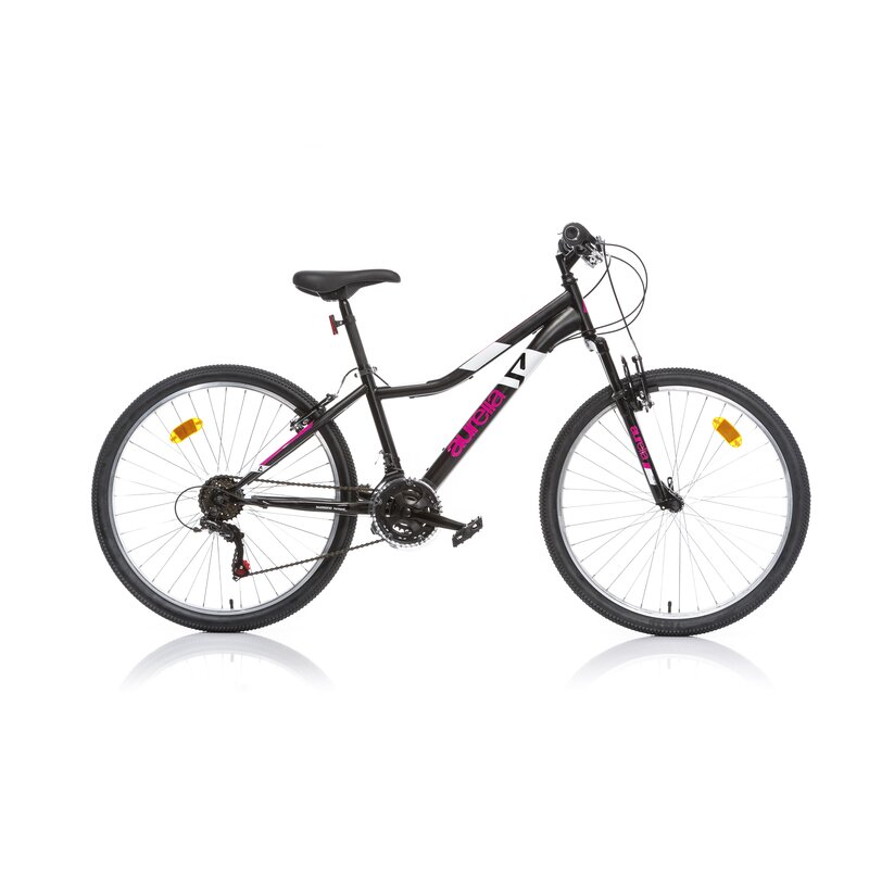 Bicicleta, Dino Bikes, Mountain Bike, Ring Black, Cu 6 viteze si suspensie, 26 inch, Pana la 160 cm