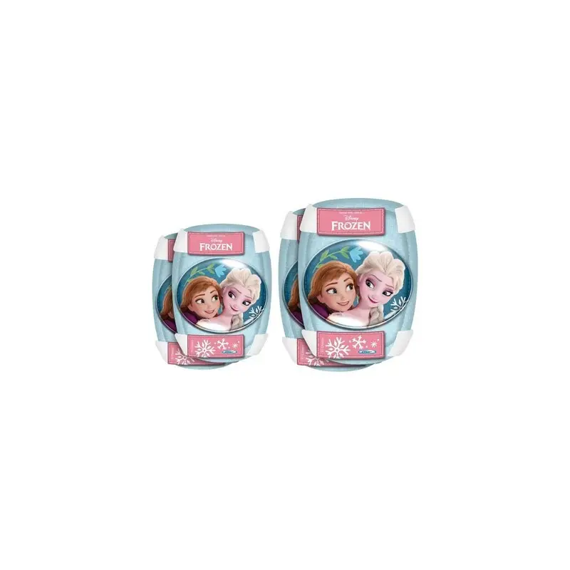 Set protectii cotiere si genunchiere pentru copii, Stamp, Disney, Frozen, Marime universala, Potrivite pentru role, trotineta sau patine, Albastru