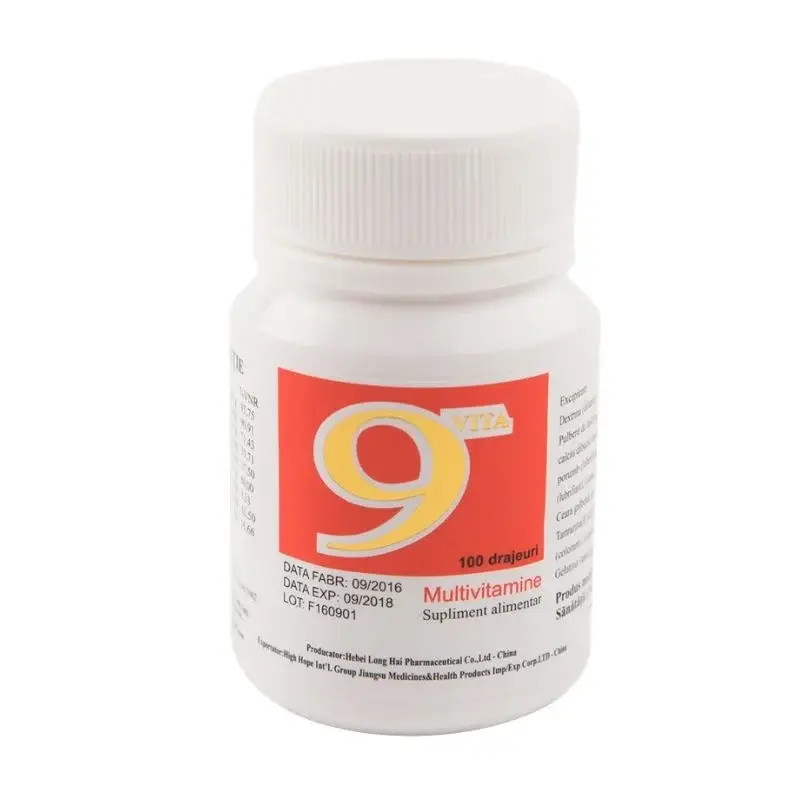 Multivitamine 9Vita, 100 drajeuri, Yongkang International China