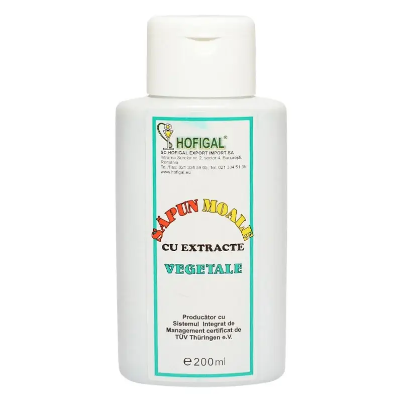Sapun moale lichid vegetal, 200ml, Hofigal