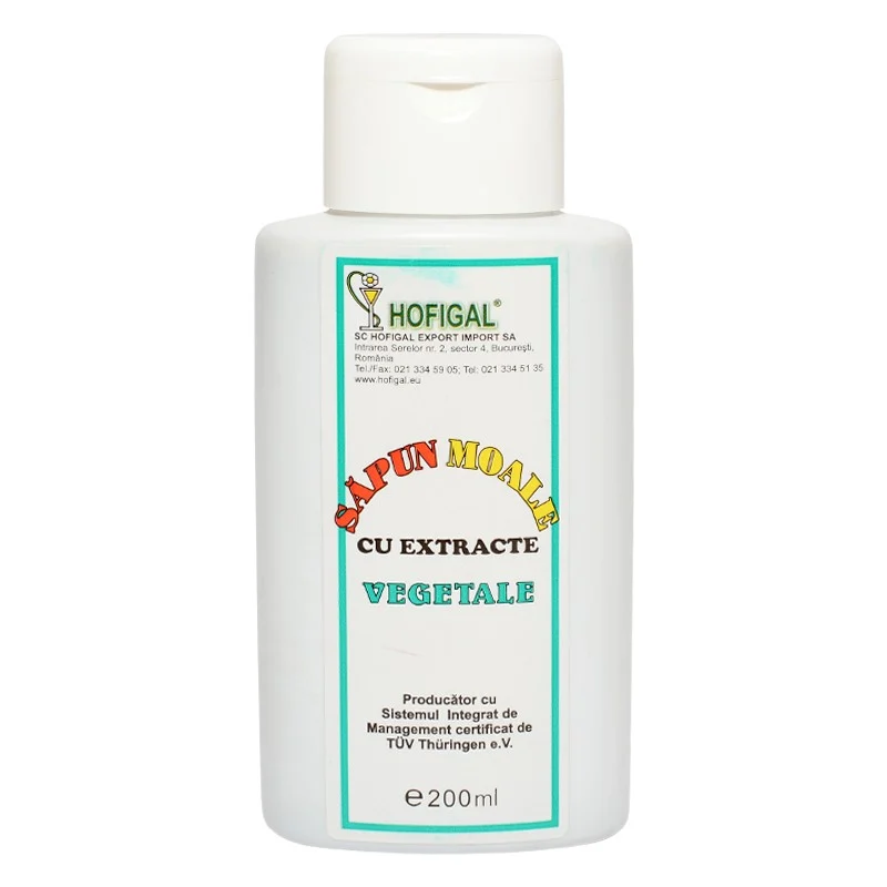 Sapun moale lichid vegetal, 200ml, Hofigal