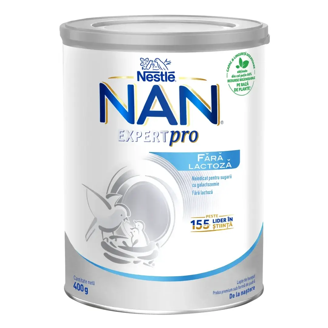 Formula de lapte Fara Lactoza Nan Expert Pro, +0 luni, 400 g, Nestle