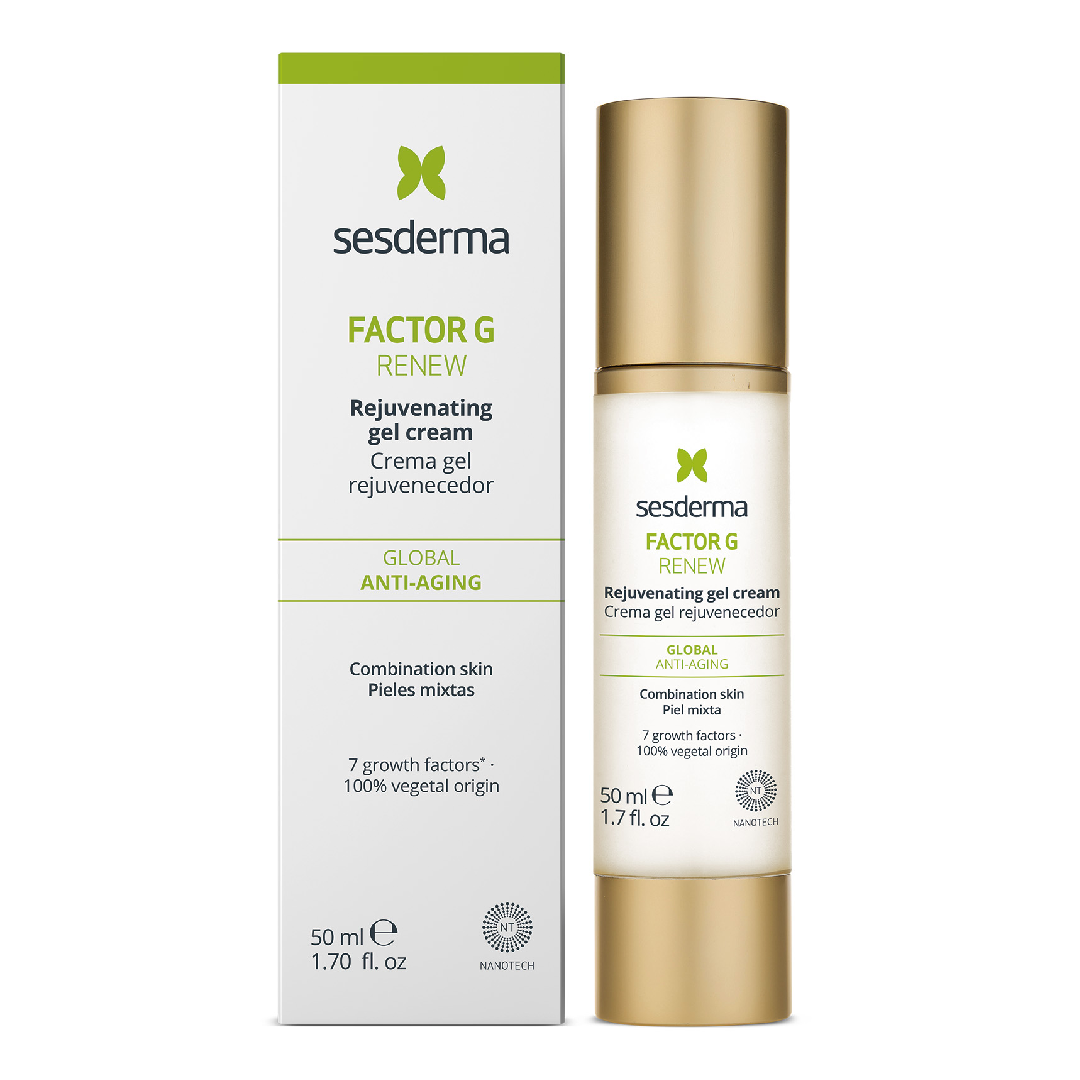 Gel crema contur pentru fata si gat Factor G Renew, 50 ml, Sesderma