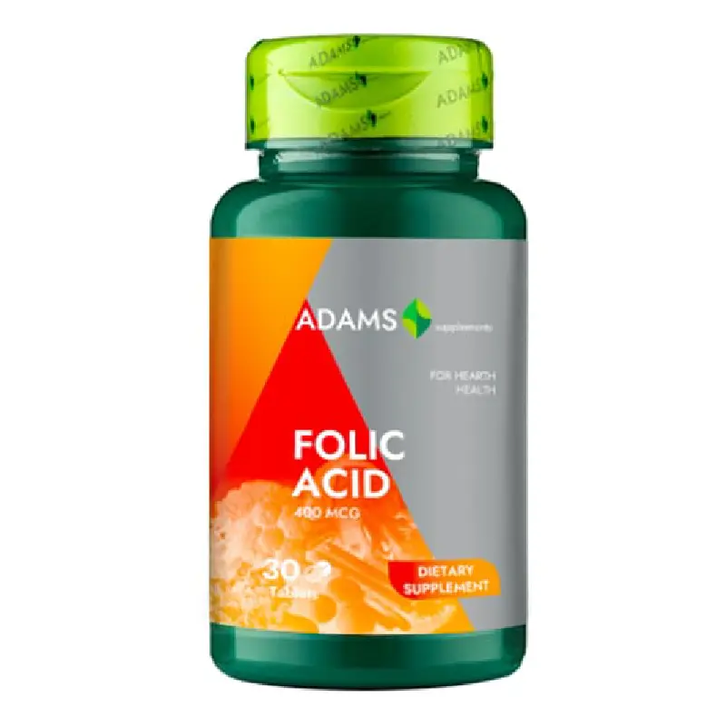 Acid Folic 400mcg, 30 tablete, Adams