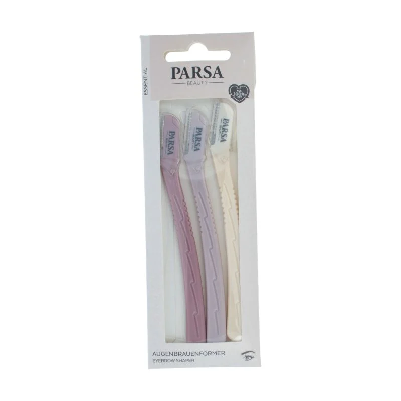 Trimmer sprancene si par facial, colorat, 3 bucati, Parsa