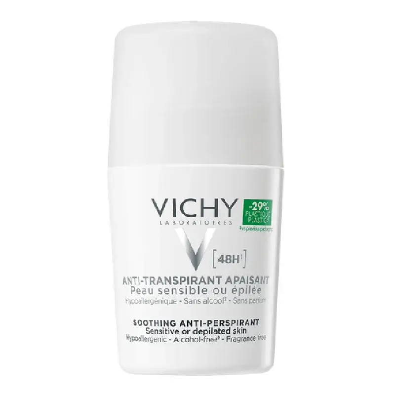 Deodorant roll-on antiperspirant fara parfum 48h, 50 ml, Vichy
