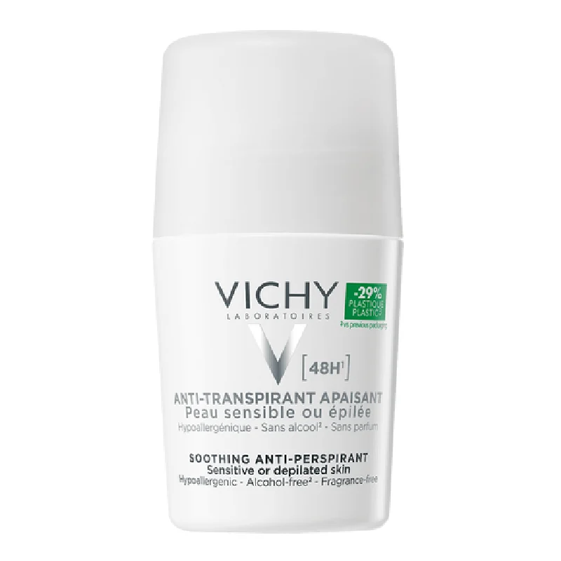 Deodorant roll-on antiperspirant fara parfum 48h, 50 ml, Vichy