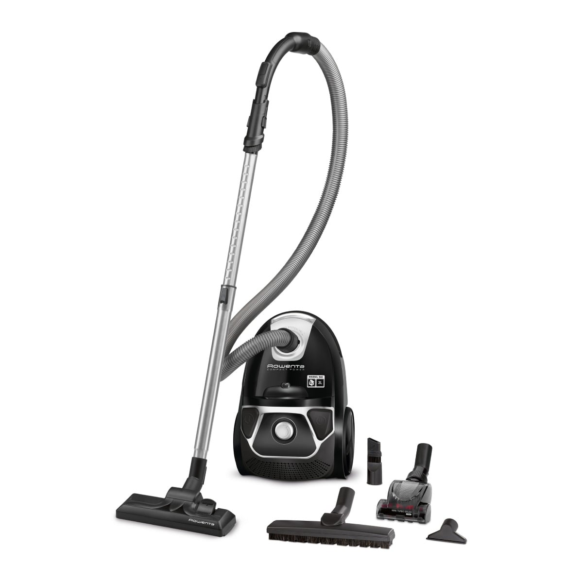 Aspirator cu sac Rowenta Compact Power Animal Care RO3985EA  900W  tub telescopic  Sac Hygiene+  negru
