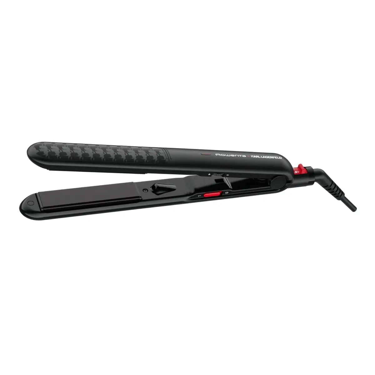 Placă de păr Rowenta Karl Lagerfeld Optiliss SF321LF0  Keratin & Glow  plăci flotante  încălzire rapidă  230 grade  negru