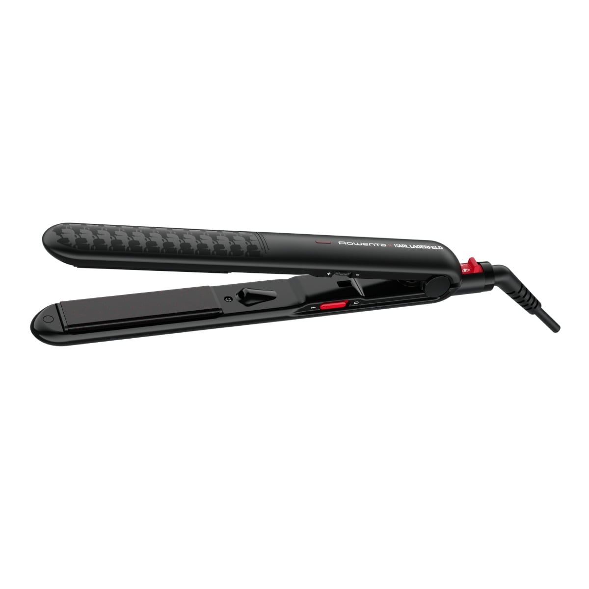 Placă de păr Rowenta Karl Lagerfeld Optiliss SF321LF0  Keratin & Glow  plăci flotante  încălzire rapidă  230 grade  negru