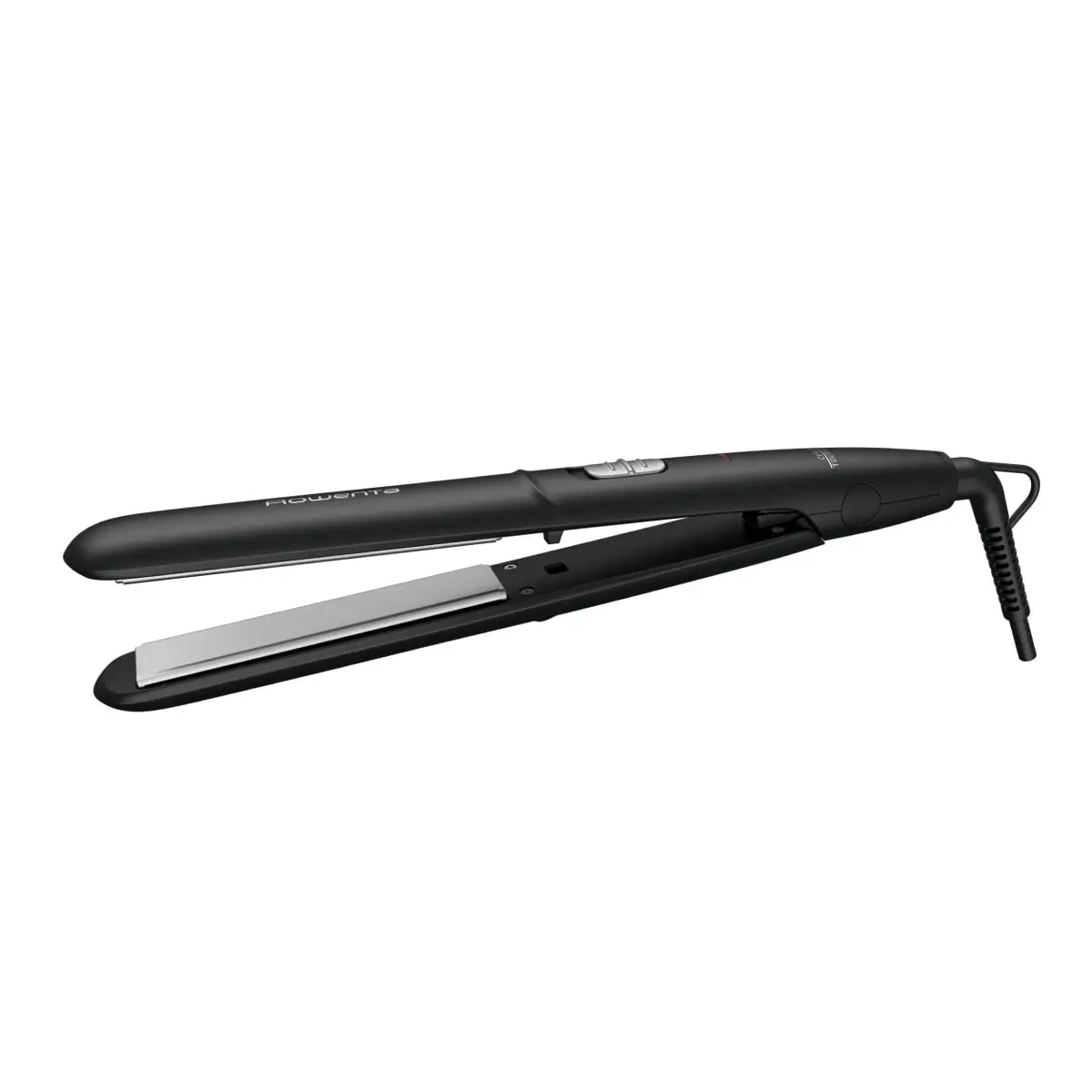 Placă de păr Rowenta Express Style SF1810F0  înveliș Ceramic Tourmaline  2 trepte de temperatură  negru & argintiu