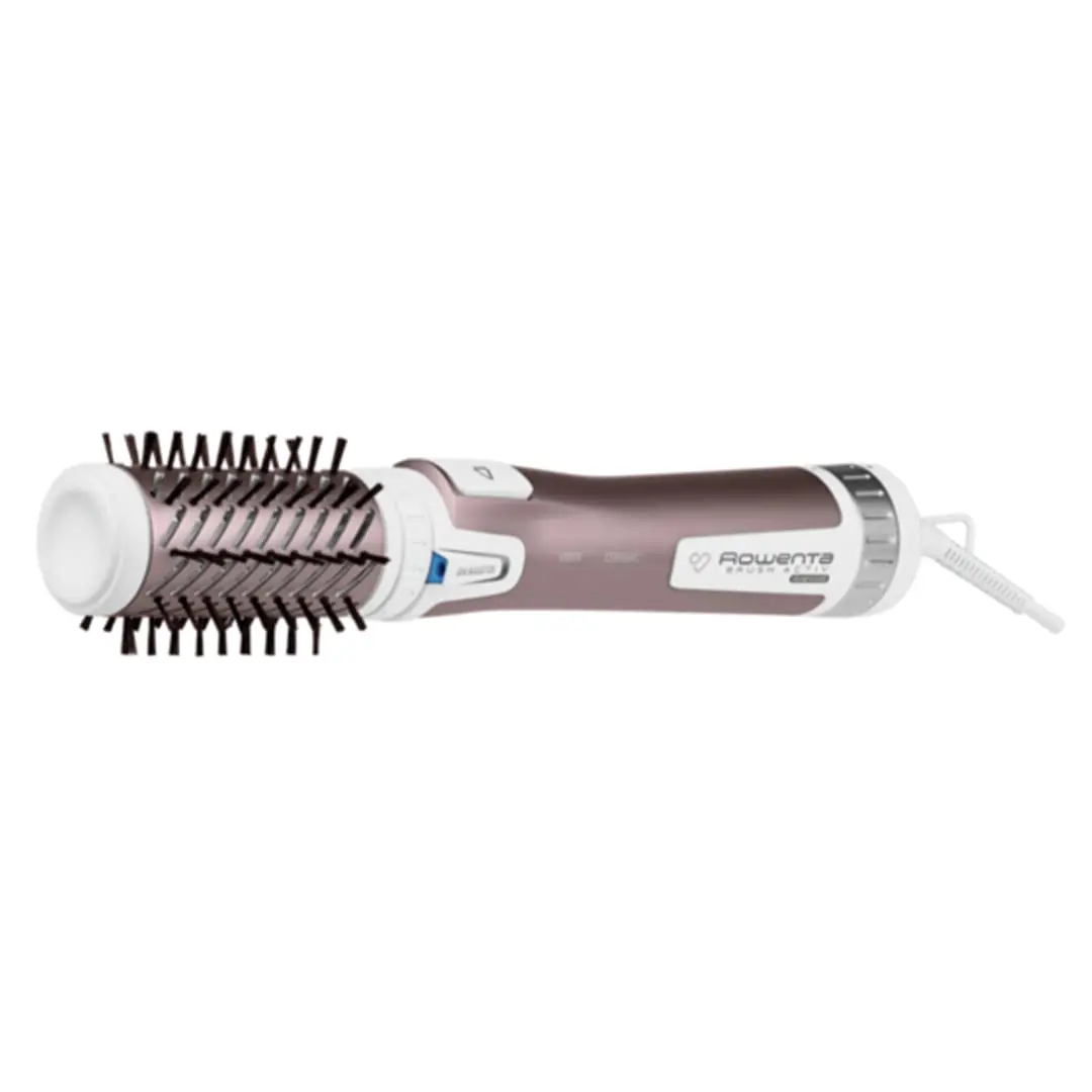Perie rotativă Rowenta Brush Activ' Premium Care CF9540  1000W  2 trepte  2 viteze  ionizare  2 perii  Cashmere Keratin   înveliş ceramic  roz