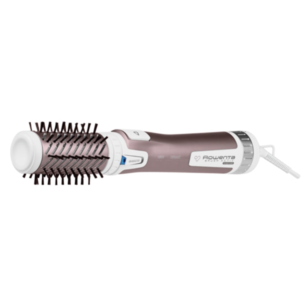 Perie rotativă Rowenta Brush Activ' Premium Care CF9540  1000W  2 trepte  2 viteze  ionizare  2 perii  Cashmere Keratin   înveliş ceramic  roz