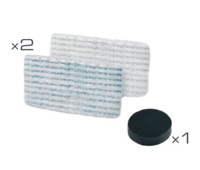 Kit Rowenta ZR005804 cu 2 mopuri si filtru de spuma  compatibil cu gama de aspiratoare cu abur Rowenta Clean & Steam  seriile RY85xx  RY75xx si RY77xx