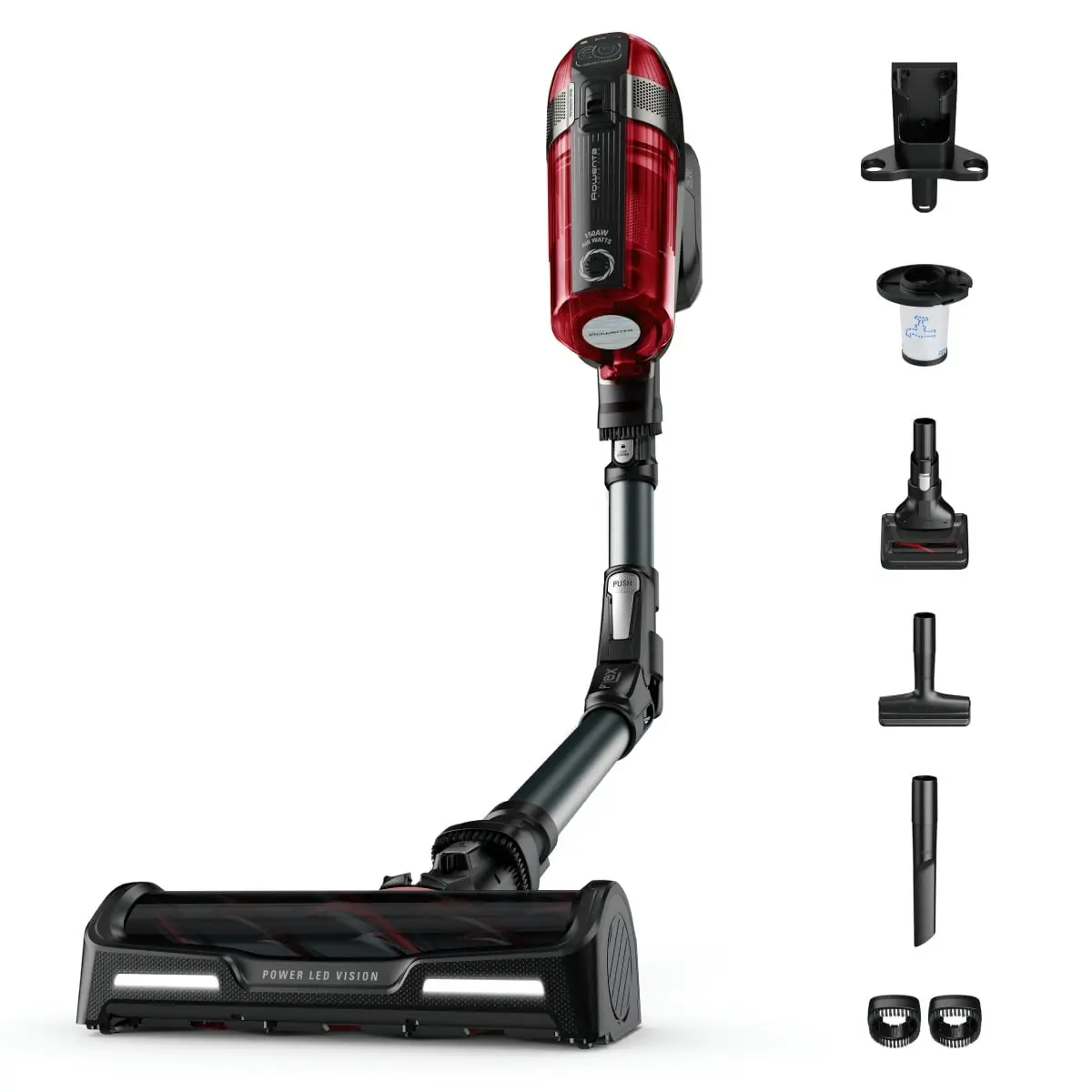 Aspirator vertical Rowenta X-Force Flex 12.60 RH98A8WO  2 in 1  putere 320 W  putere aspirare 150 AirWats  autonomie pana la 45 min  tehnologie ciclon