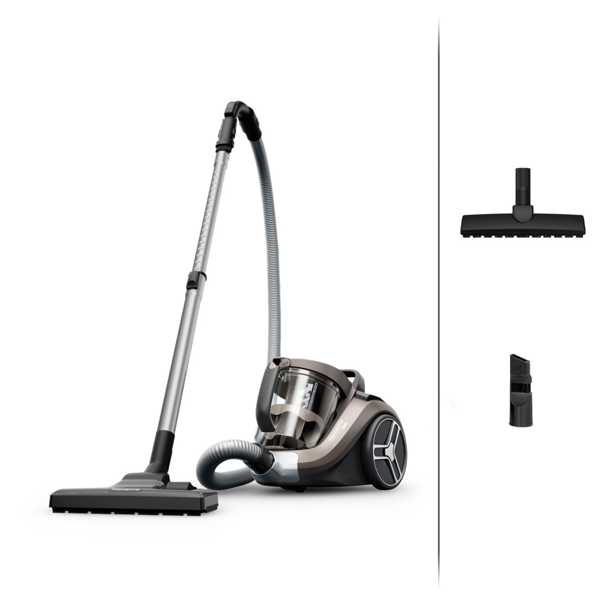 Aspirator fara sac Compact Power XXL RO4B30EA  900 W  recipient pentru praf 2.5 L  3 niveluri de filtrare  gri