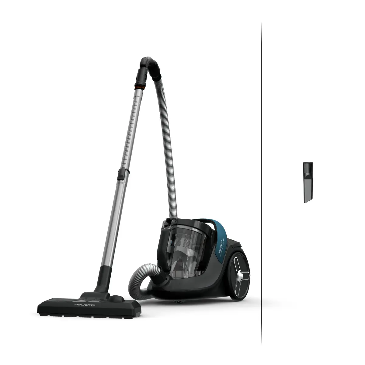 Aspirator fara sac ROWENTA Green Force Cyclonic Max RO7B11EA  750 W  recipient de praf 2.5 L  filtrare tip HEPA  design eco  negru & albastru