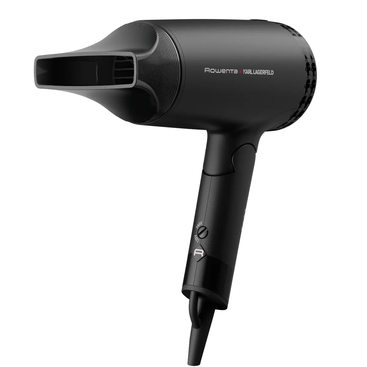 Uscator de par ROWENTA x Karl Lagerfeld Express Style CV184LF0  1600 W  2 trepte de temperatura  invelis Keratin & Glow  concentrator  negru
