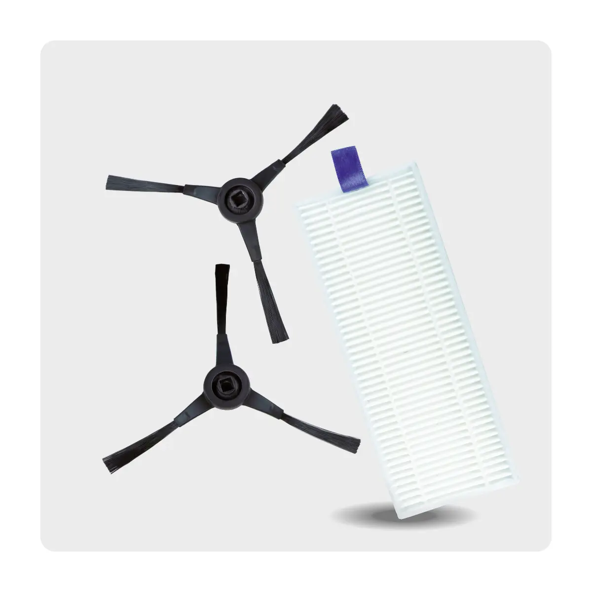 Kit Rowenta ZR130002 cu filtru de inalta performanta si perii laterale  compatibil cu aspiratorul robot Rowenta X-Plorer S130 AI  seriile RR90xx