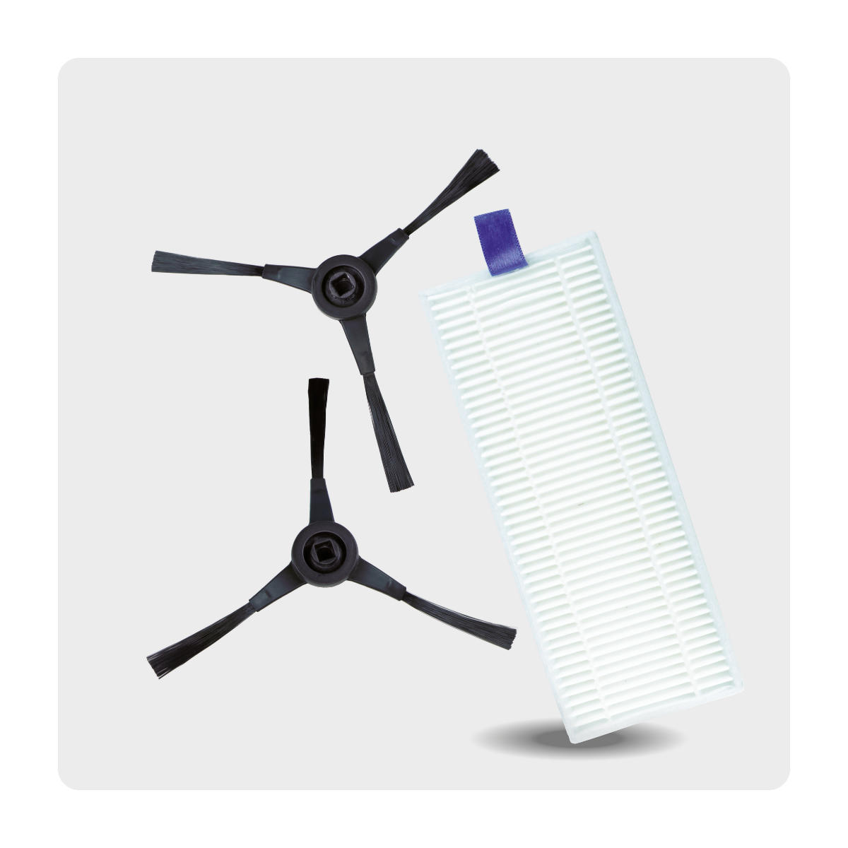 Kit Rowenta ZR130002 cu filtru de inalta performanta si perii laterale  compatibil cu aspiratorul robot Rowenta X-Plorer S130 AI  seriile RR90xx