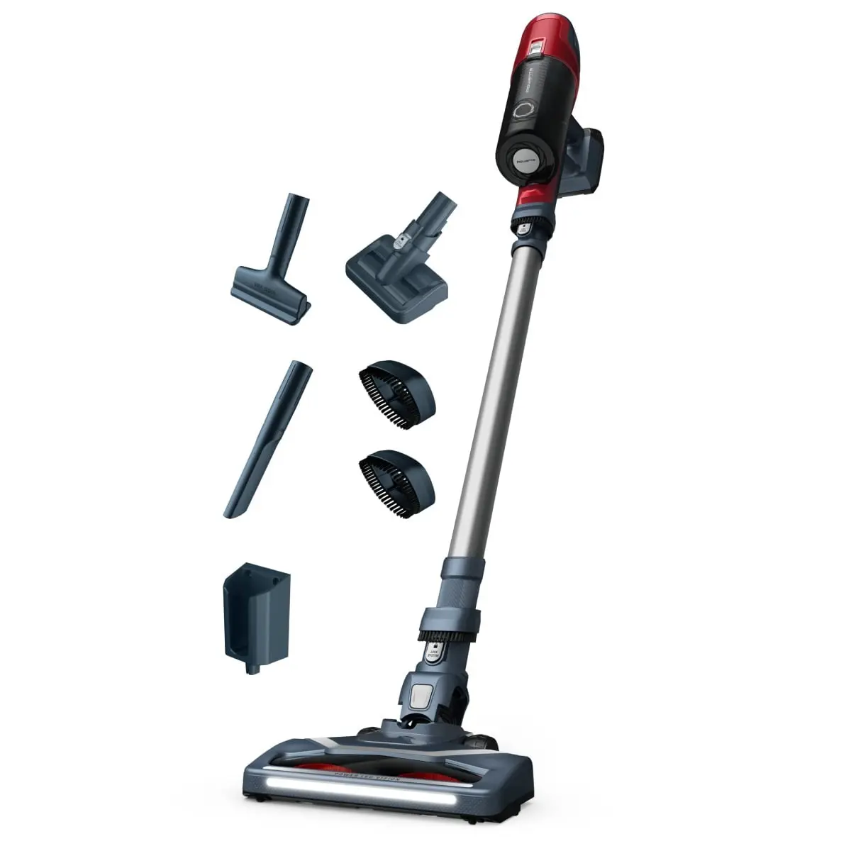 Aspirator vertical Rowenta X-PERT 6.60 RH6877WO  2 in 1  autonomie 45 minute  mod Eco  functie Boost  rosu & gri