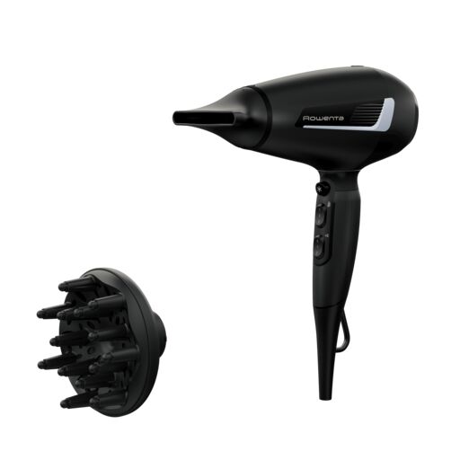 Uscator de par Rowenta PRO EXPERT CV8820F0  2100 W  invelis Tourmaline  concentrator 6 mm  jet aer rece  3 trepte temperatura  negru