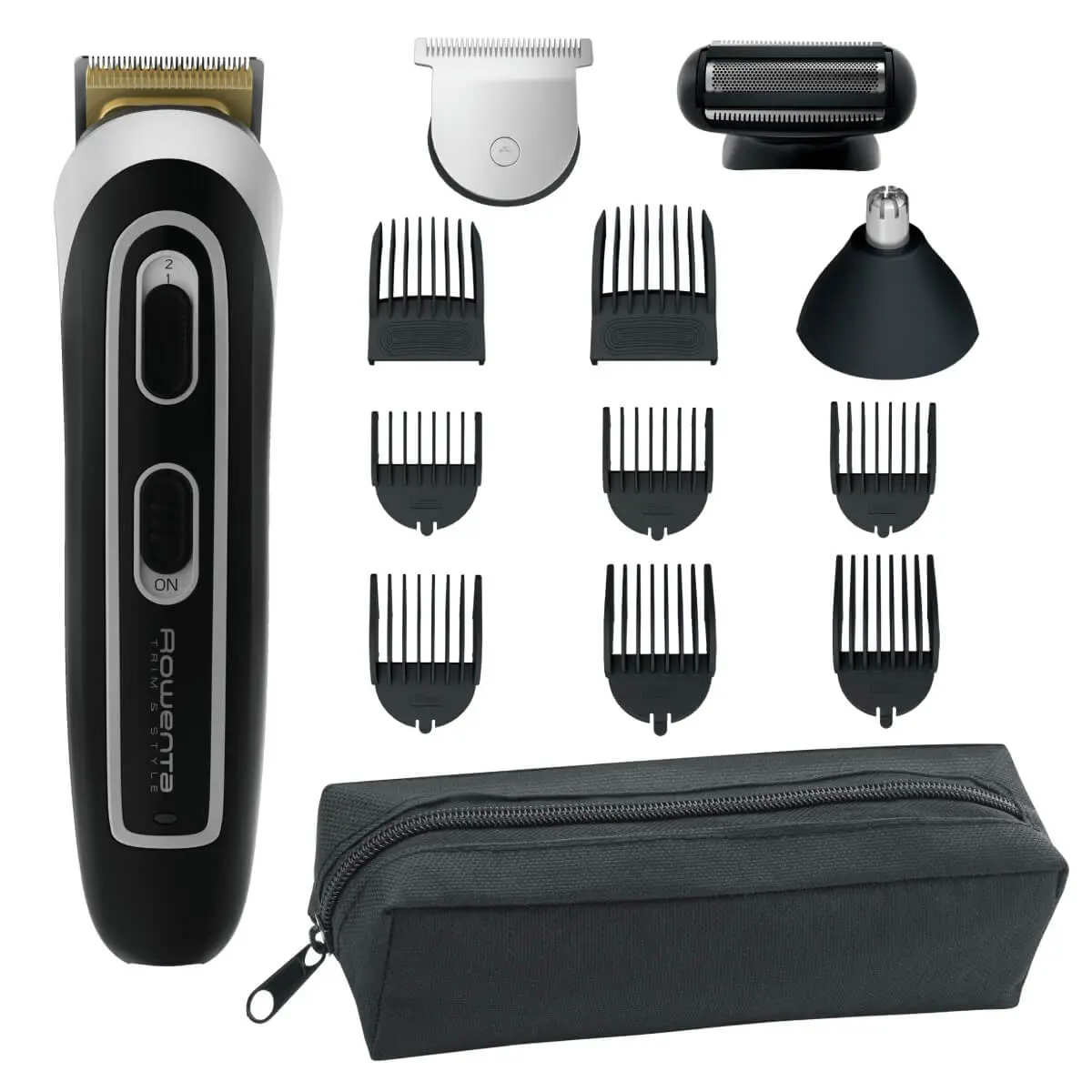 Aparat de tuns multifunctional Rowenta Selectium 13 in 1 TN9140F4  6 piepteni ficsi  2 piepteni ajustabili  trimmer nas & urechi  tehnologie Wet & Dry