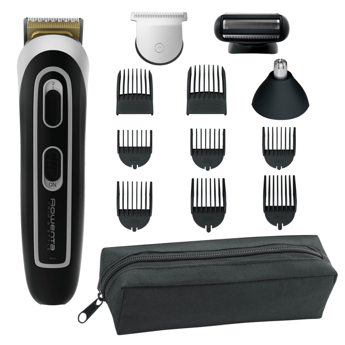 Aparat de tuns multifunctional Rowenta Selectium 13 in 1 TN9140F4  6 piepteni ficsi  2 piepteni ajustabili  trimmer nas & urechi  tehnologie Wet & Dry