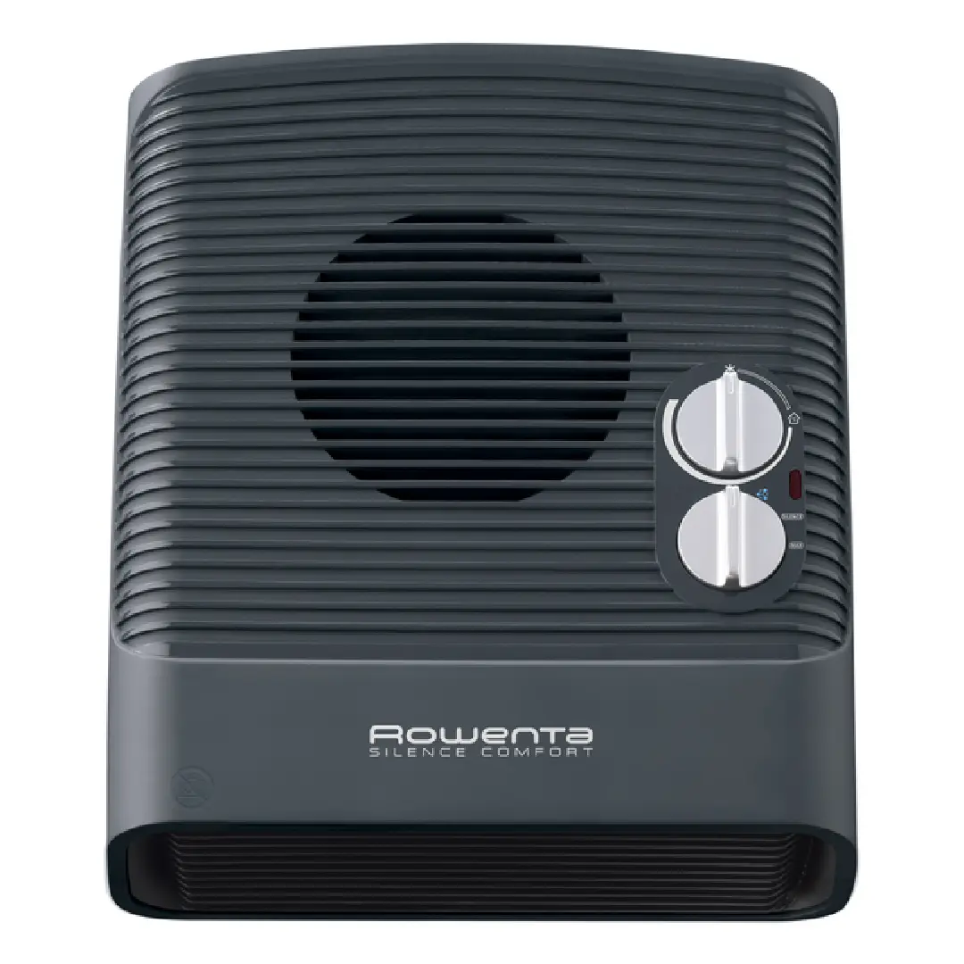 Aeroterma Rowenta SO5115  2400 W  2 trepte de putere  Functie Silence  Treapta de aer rece  Termostat mecanic  Negru