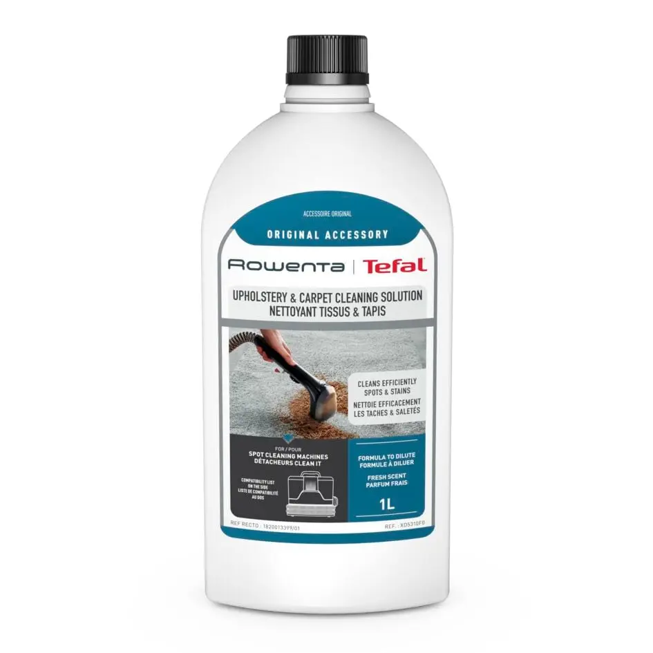 Detergent pentru aspirator cu spalare Rowenta XD5310F0 pentru textile si covoare  1 litru  compatibil cu aspiratorul cu spalare Rowenta Clean IT IN502
