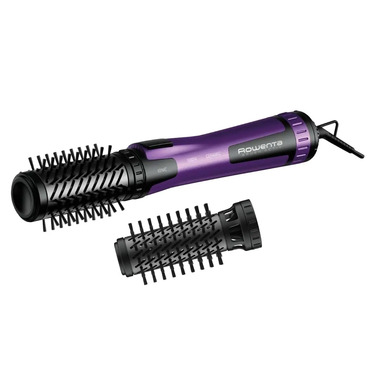 Perie rotativa cu aer cald Rowenta Brush Activ' CF9525F0  1000W  2 perii rotative  2 trepte de temperatura si viteza  functie jet de aer rece  generat