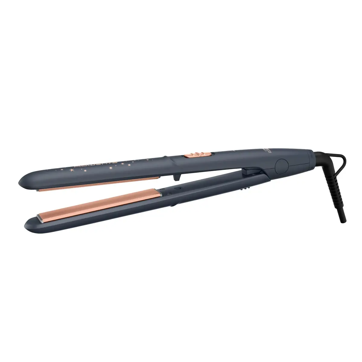 Placă de păr Rowenta Express Style Stellar SF1831F0  înveliș Ceramic Tourmaline  afișaj LED  gri & auriu