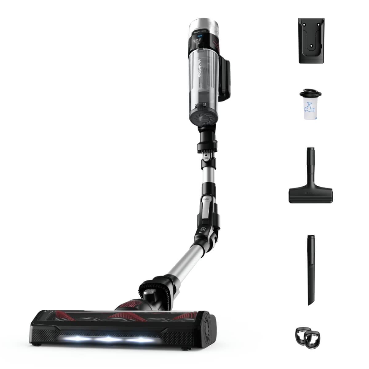 Aspirator vertical fara fir Rowenta X-Force Flex 9.60 Allergy RH2036WO  250W  100 air watts  3 trepte de putere  functie boost  perie cu iluminare LED