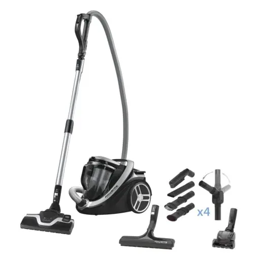 Aspirator fara sac Rowenta Silence Force Cyclonic 5***** RO7689EA  550 W  Tehnologie Ciclonica  cap de aspirare Power Air  maner Ergo Comfort  capacit