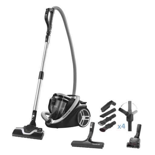 Aspirator fara sac Rowenta Silence Force Cyclonic 5***** RO7689EA  550 W  Tehnologie Ciclonica  cap de aspirare Power Air  maner Ergo Comfort  capacit