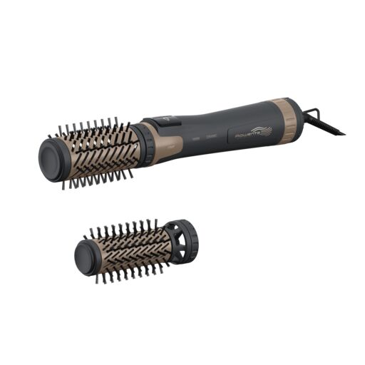 Perie rotativa Rowenta Brush Activ' CF9528F0  1000 W  generator ioni  invelis ceramic  jet aer rece  negru & maro
