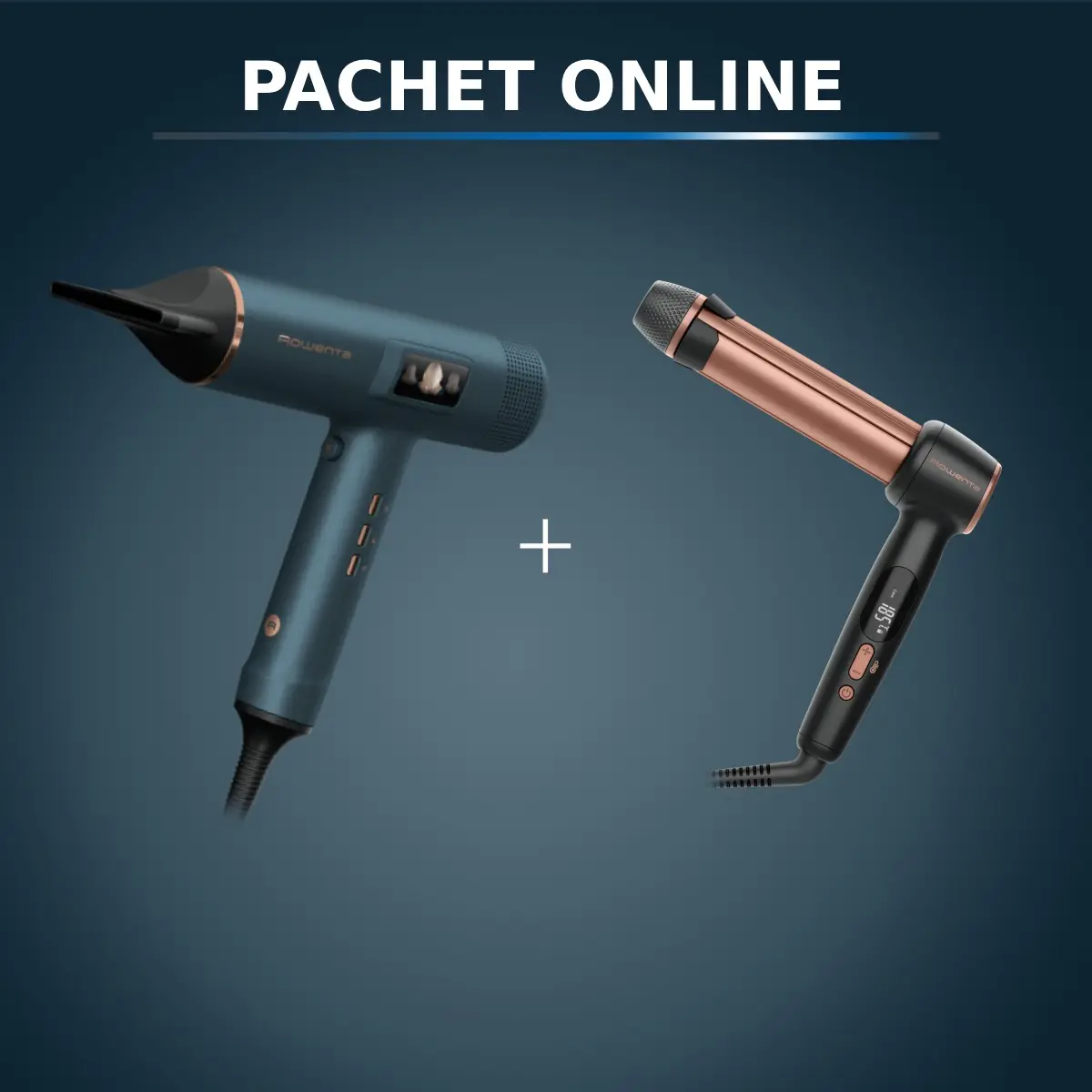Pachet PROMO Uscator de par Rowenta Maestria For You HY9430E0 & Ondulator de par Rowenta Twist Curl CF4620E0