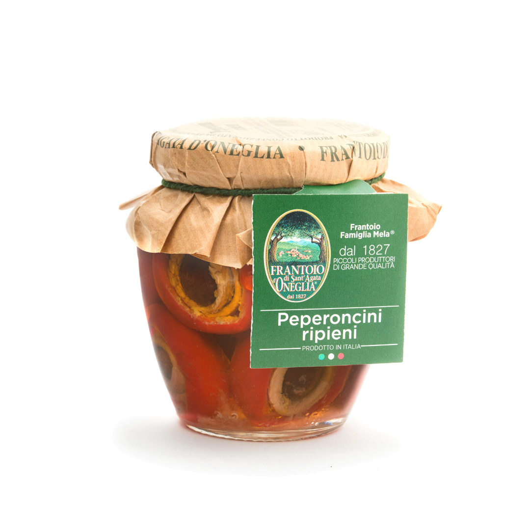 Ardei peperoncini cu ansoa in ulei de masline extravirgin 180g