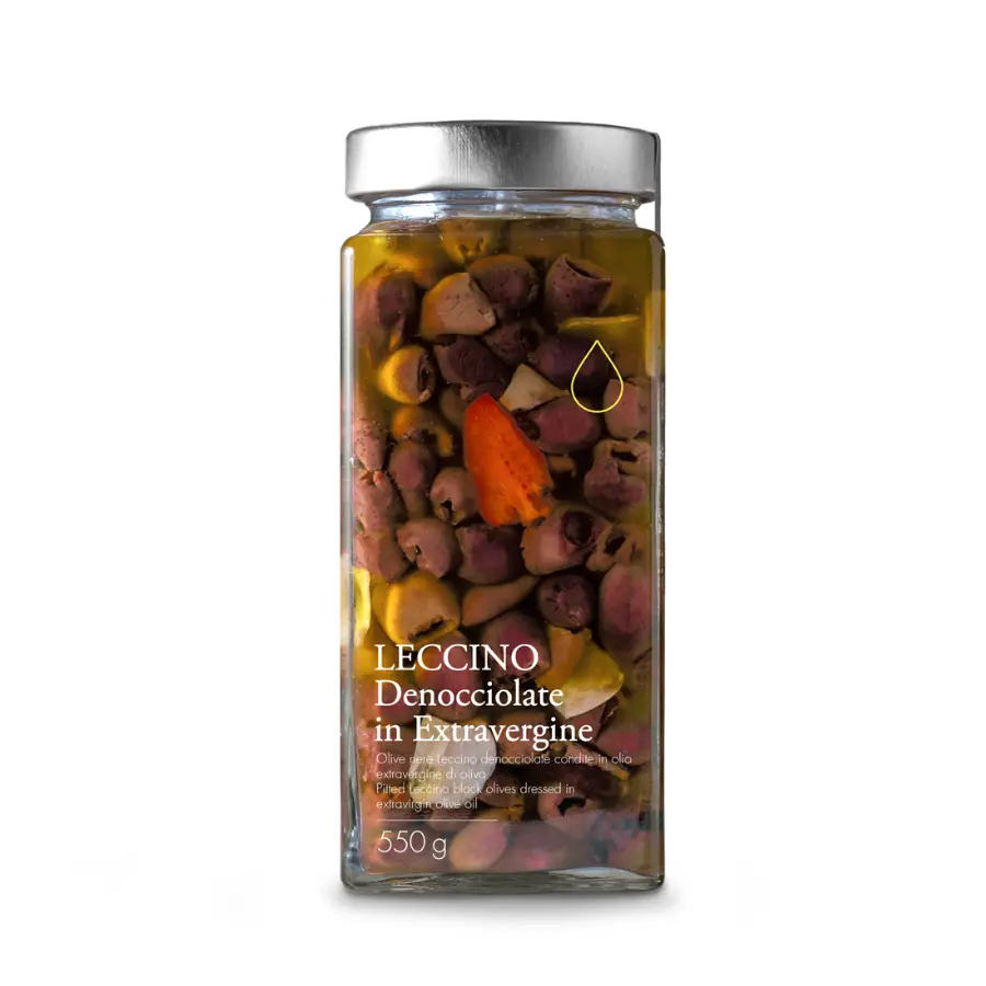 Masline Leccino fara samburi in ulei de masline 550g