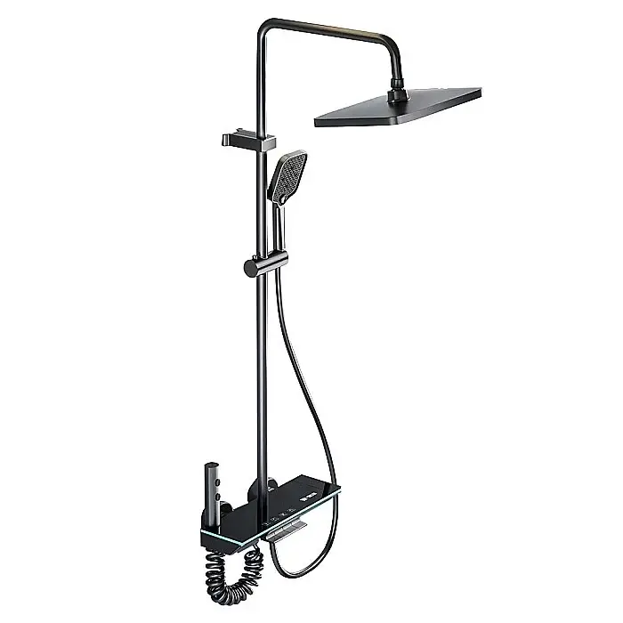 Set de dus smart, iHunt MZ140BL, Display LED, afisaj digital, 4 moduri de curgere, ajustabil