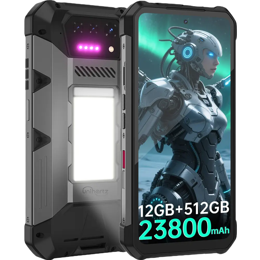 Telefon rezistent Unihertz 8849 Hike, 4G, 6.79   120Hz, Helio G200, 12GB RAM, 512GB, NFC, 23800mAh, Android 15