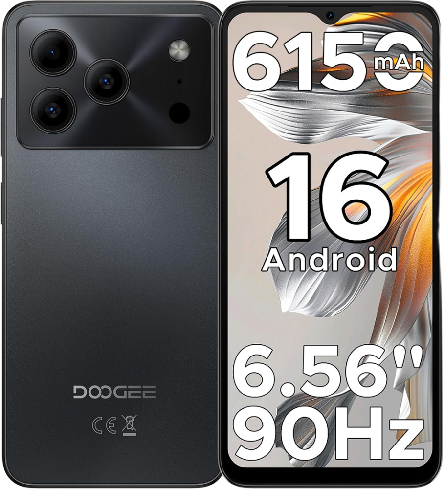 Telefon Doogee Note 56 4G Octa-Core 6.56-inch IPS 90Hz 4GB RAM 64GB 6150mAh Android 16 Black