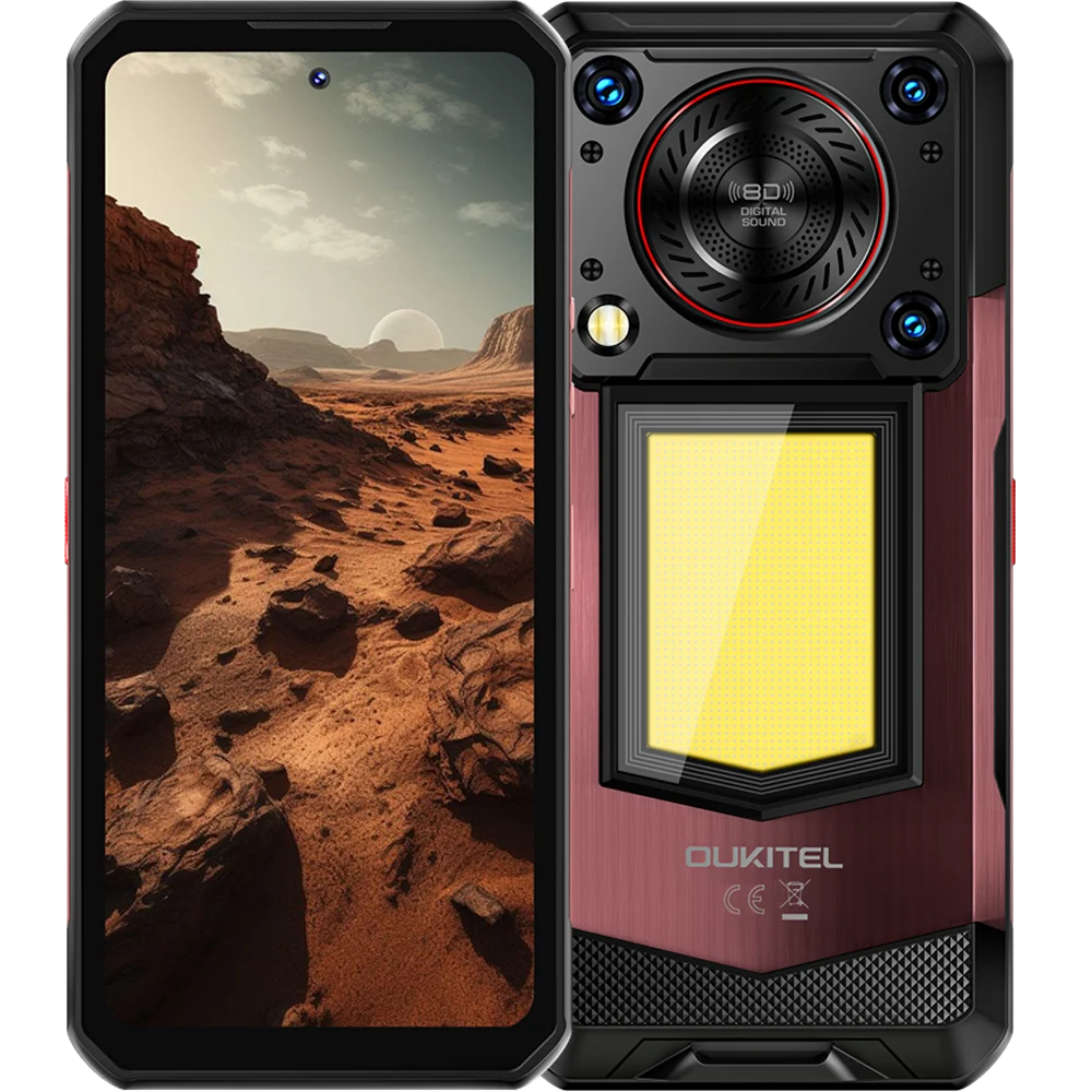 Telefon rugged Oukitel WP56, 5G, 6.8   120Hz, 12GB RAM, 512GB, 16000mAh, NFC, Android 15, Red